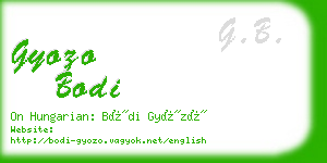 gyozo bodi business card